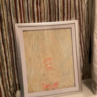 Framed Art Drawing by Dr Seuss
