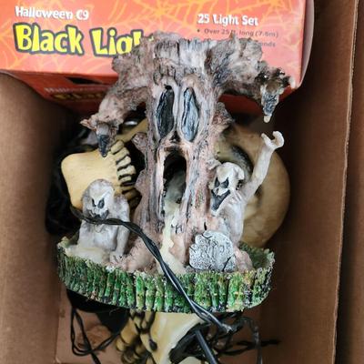 3 Boxes of Halloween Decor Lights and more