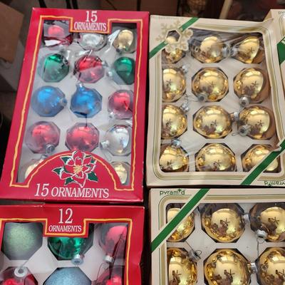 Large Lot of Christmas Ornaments USA and Europe