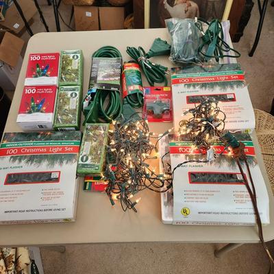 Lot of Christmas Lights strings outdoor indoor Power Cords