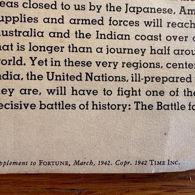 Collection of WWII Maps Printed in 1942