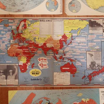 Collection of WWII Maps Printed in 1942