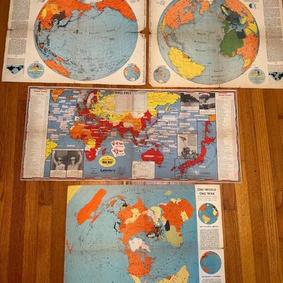 Collection of WWII Maps Printed in 1942
