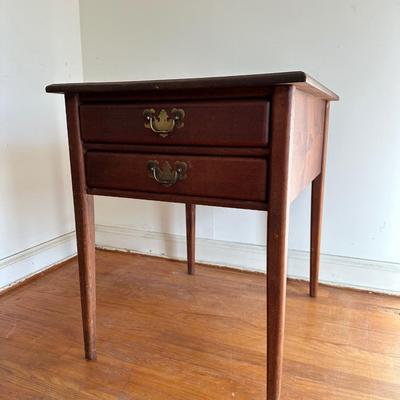 Two Drawer Side Table