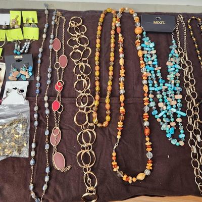 Large lot Costume Jewelry Trifari Mixit Earrings Necklaces