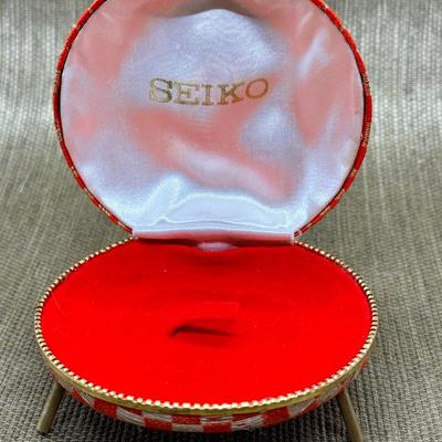 LOT 15 - Small Seiko Orange and Silver Footed Box