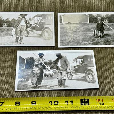 LOT 16 - 3 Antique Photos - Fishing Trip