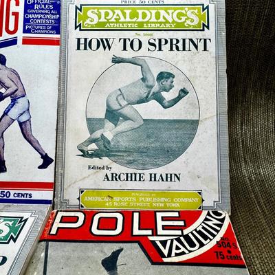 LOT 17 - Antique Spaulding's Sports Library - Boxing - Pole Vaulting - High Jump - Sprinting