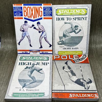 LOT 17 - Antique Spaulding's Sports Library - Boxing - Pole Vaulting - High Jump - Sprinting