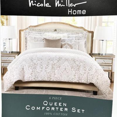 NICOLE MILLER HOME ~ Queen 6 Piece Comforter Set