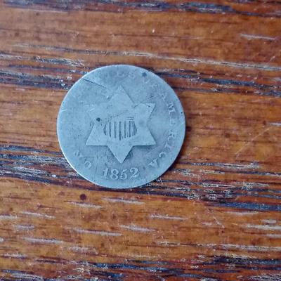 LOT 112 OLD SILVER THREE CENT COIN
