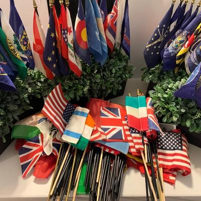 Huge Collection of World Flag Miniatures / Displays