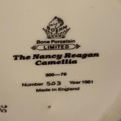 Helen Boehm Nancy Reagan Bone Porcelain Camillia Numbered Made In England