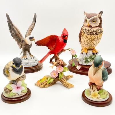Lot Of 5 Assorted Porcelain Birds