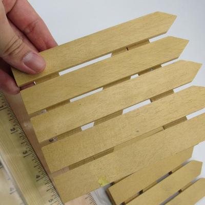 Small Wooden Crafting Picket Fences & Unused Packed Rulers