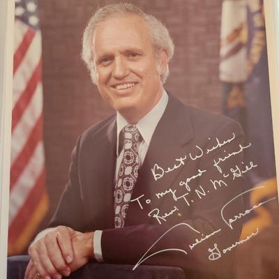 Autographed Photograph of Kentucky Governor Julian Carroll.
