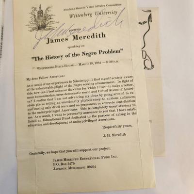 Autograph of Civil Rights Activist James Meredith