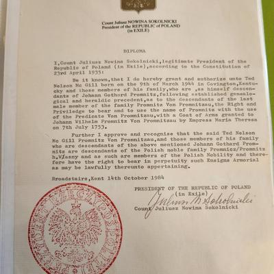 Letter From the President of the Republic of Poland (In Exile)