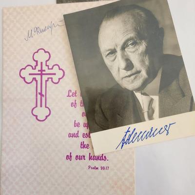 Signed Photograph of Konrad Adenauer Plus