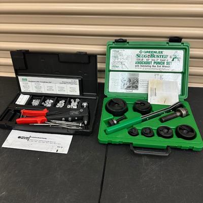 Lot 959 Tools including Greenlee knock out punch set