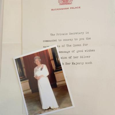 Buckingham Palace Letter, Queen's Photograph and Envelope