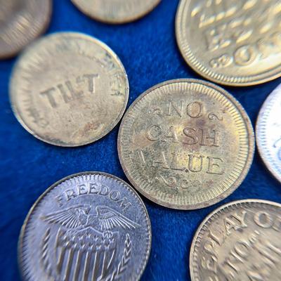GROUP OF 33 ASSORTED TOKENS:  CAR WASH, CHUCK E. CHEESE, 49TH ST. GALLERIA, ETC.