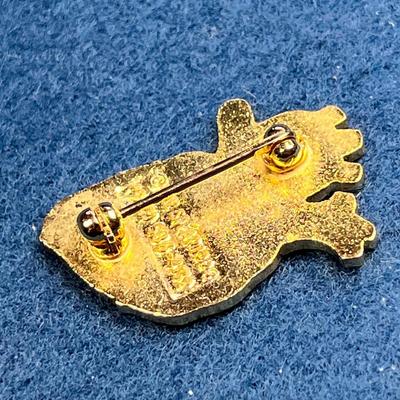 ENAMELED HUMAN HEART PIN