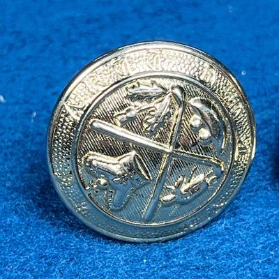 FANCY MILITARY BUTTON STYLE CUFFLINKS BY HICKOK