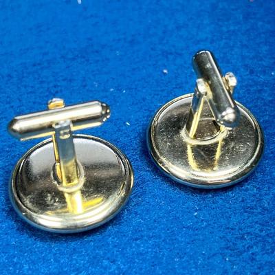 FANCY MILITARY BUTTON STYLE CUFFLINKS BY HICKOK