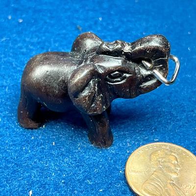 LITTLE BROWN ELEPHANT PENDANT