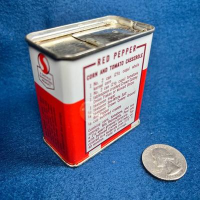 VINTAGE CROWN COLONY RED PEPPER SPICE TIN