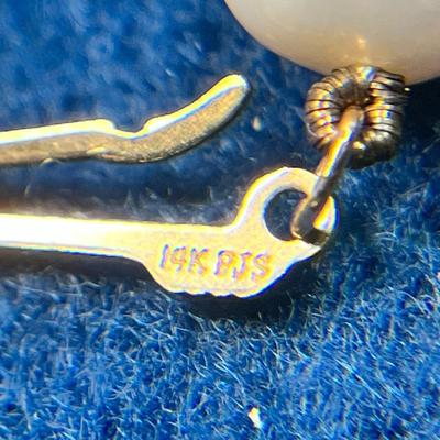 REAL PEARL BRACELET MARKED 14k PJS