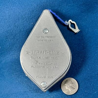 STRAIT LINE CHALK LINE REEL PLUMB BOB
