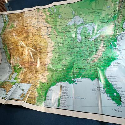 SIERRA CLUB MAP OF UNITED STATES, GIANT SEQUOIA TREE INFO ON BACK