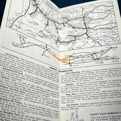 1968 RIO GRANDE RAILROAD TIME TABLE FOR CALIFORNIA ZEPHYR
