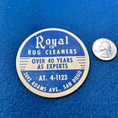 VINTAGE ROYAL RUG CLEANERS RUG PROTECTOR CARD