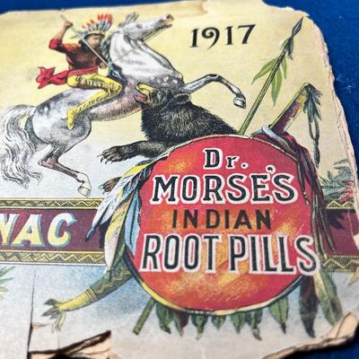 1917 DR. MORSE'S INDIAN ROOT PILLS PAMPHLET- GREAT COVER GRAPHICS