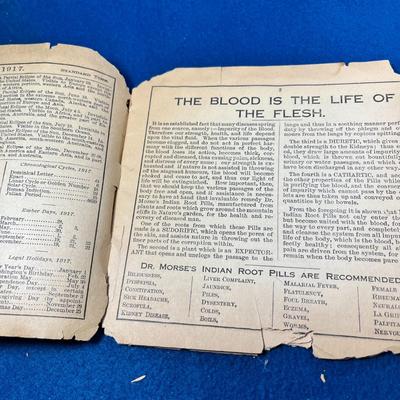 1917 DR. MORSE'S INDIAN ROOT PILLS PAMPHLET- GREAT COVER GRAPHICS