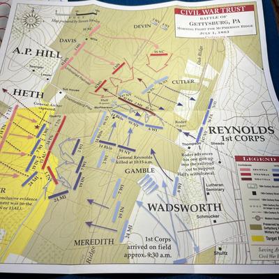 CIVIL WAR TRUST "BATTLE OF GETTYSBURG, PA" MAP