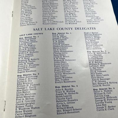 1964 SL COUNTY DEMOCRATIC NOMINATING CONVENTION PROGRAM- LBJ AND FRANK MOSS