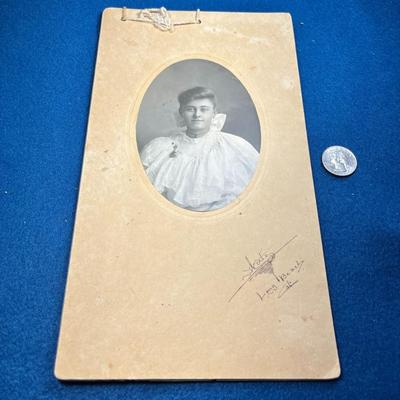 1906 CABINET PHOTO PORTRAIT OF BEAUTIFUL WOMAN IN FANCY DRESS