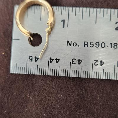 14K Yellow Gold 1/2" Hoop Earrings