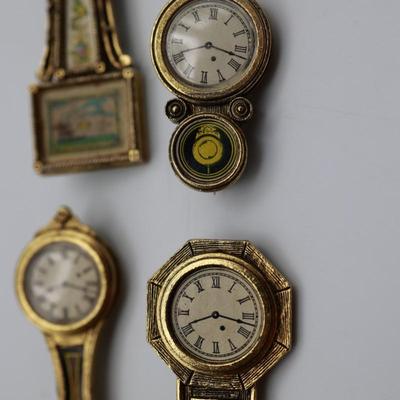 Five Clock Brooches (See Description)