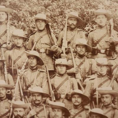 Framed Photograph of Soldiers