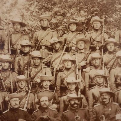 Framed Photograph of Soldiers