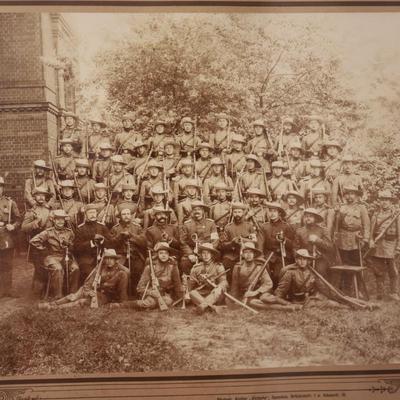 Framed Photograph of Soldiers