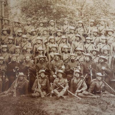Framed Photograph of Soldiers