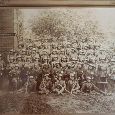 Framed Photograph of Soldiers