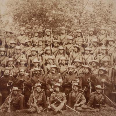 Framed Photograph of Soldiers