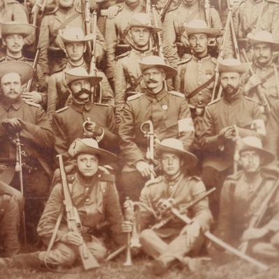 Framed Photograph of Soldiers